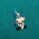Morgan the One-Eyed Blue Gnome Enamel Brooch Pin