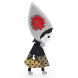 Woodland Red Riding Hood Handmade Acrylic Brooch