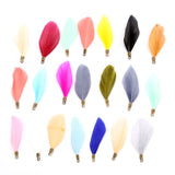 Natural Feathers with Metal Clips for Jewellery Making