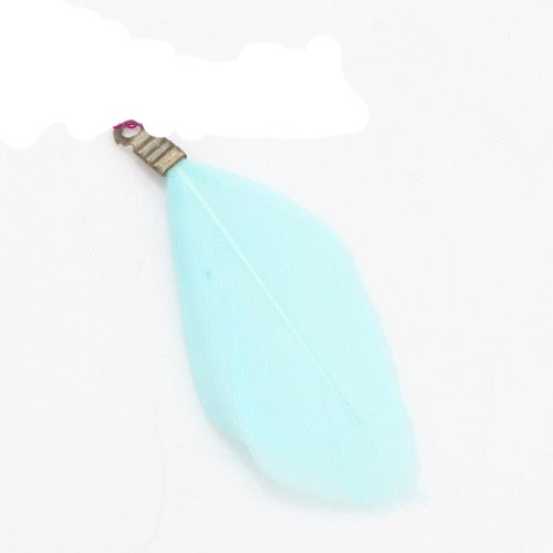 Natural Feathers with Metal Clips for Jewellery Making