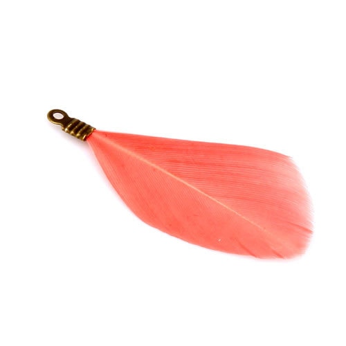 Natural Feathers with Metal Clips for Jewellery Making