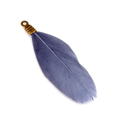 Natural Feathers with Metal Clips for Jewellery Making