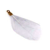 Natural Feathers with Metal Clips for Jewellery Making