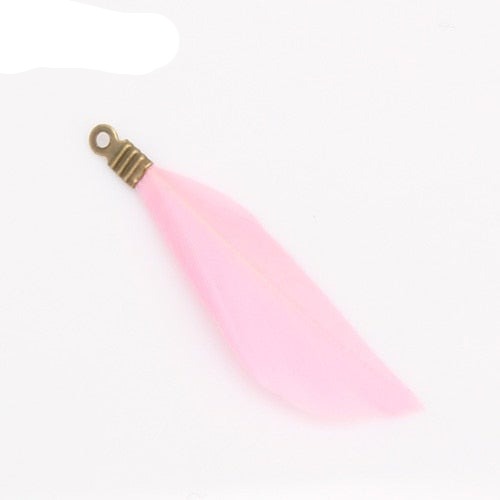 Natural Feathers with Metal Clips for Jewellery Making