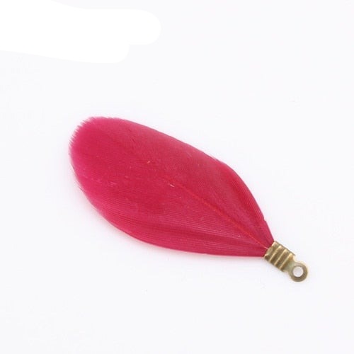 Natural Feathers with Metal Clips for Jewellery Making