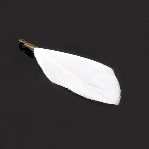 Natural Feathers with Metal Clips for Jewellery Making
