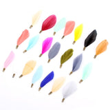 Natural Feathers with Metal Clips for Jewellery Making