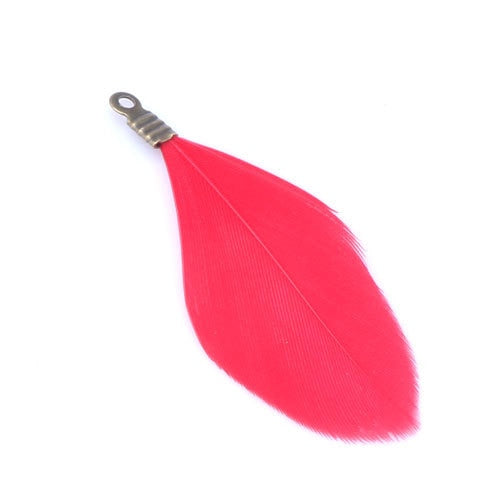 Natural Feathers with Metal Clips for Jewellery Making