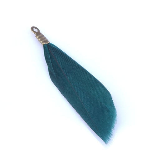 Natural Feathers with Metal Clips for Jewellery Making
