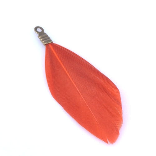 Natural Feathers with Metal Clips for Jewellery Making