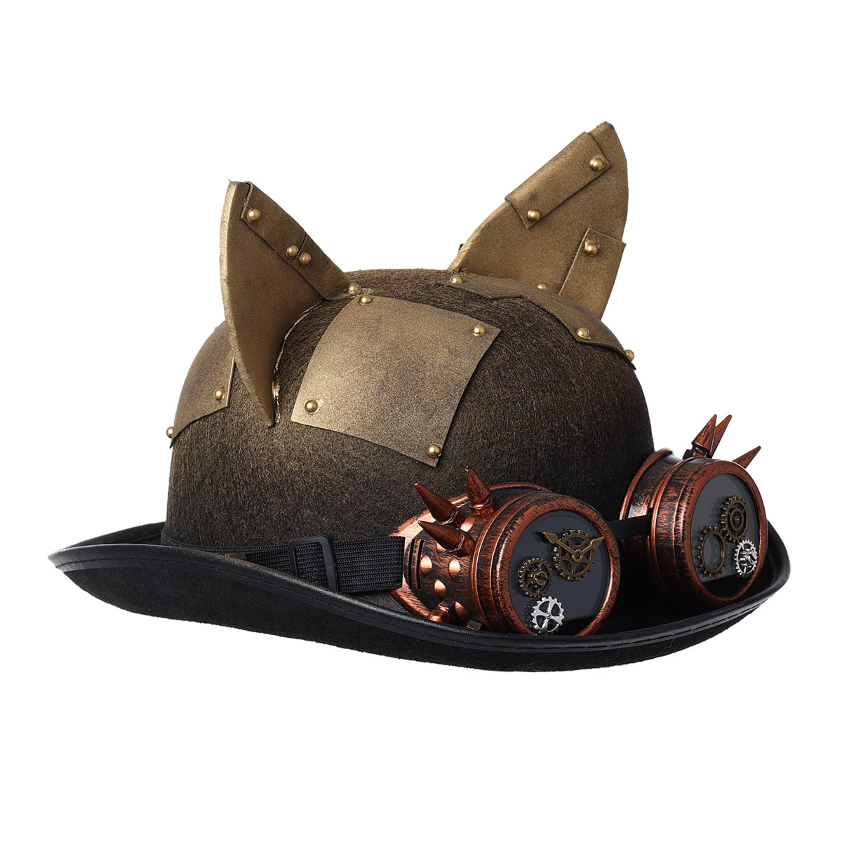 Steampunk Cat Ears Bowler Hat