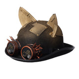 Steampunk Cat Ears Bowler Hat