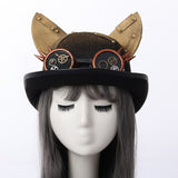 Steampunk Cat Ears Bowler Hat