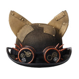 Steampunk Cat Ears Bowler Hat