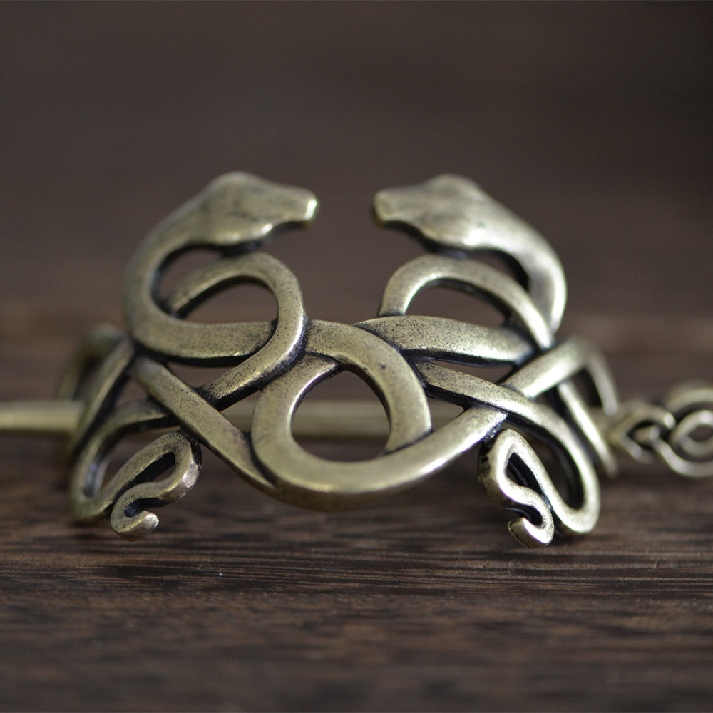 Viking Hairpin Double Head Snake Hair Jewellery