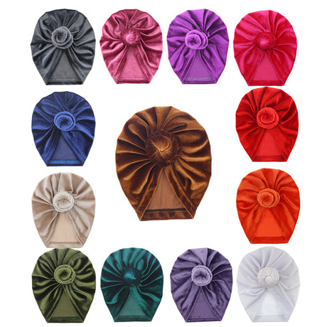 Velour Baby Turban Knot Head Wrap