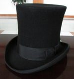Extra Tall Top Hat 25cm (9.8 inch) Victorian Vintage Wool Top Hat