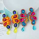 Soutache Russian Braid Handmade Long Earrings