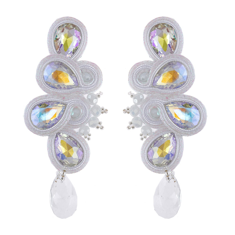 Soutache Russian Braid Handmade Long Earrings