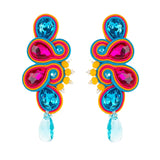 Soutache Russian Braid Handmade Long Earrings