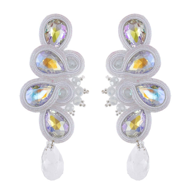 Soutache Russian Braid Handmade Long Earrings