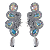 Soutache Russian Braid Handmade Long Earrings