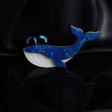 Woodland Blue Whale Handmade Acrylic Brooch