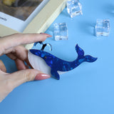 Woodland Blue Whale Handmade Acrylic Brooch