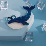 Woodland Blue Whale Handmade Acrylic Brooch