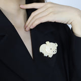 Woodland Piglet Handmade Acrylic Brooch