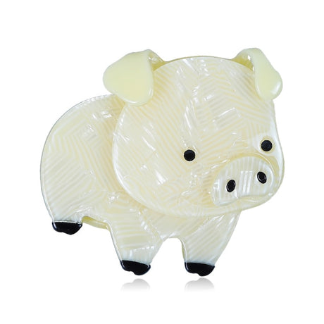 Woodland Piglet Handmade Acrylic Brooch