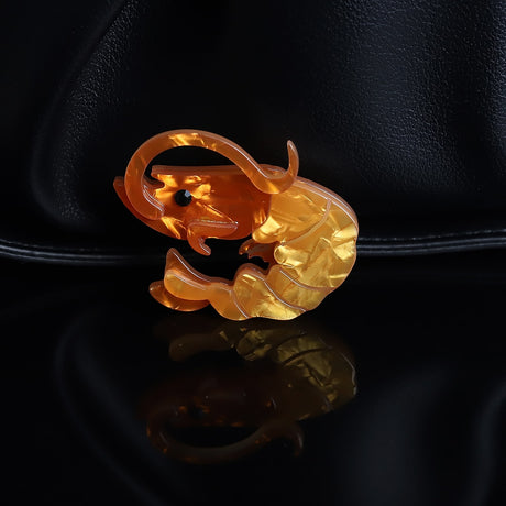 Woodland Prawn Handmade Acrylic Brooch