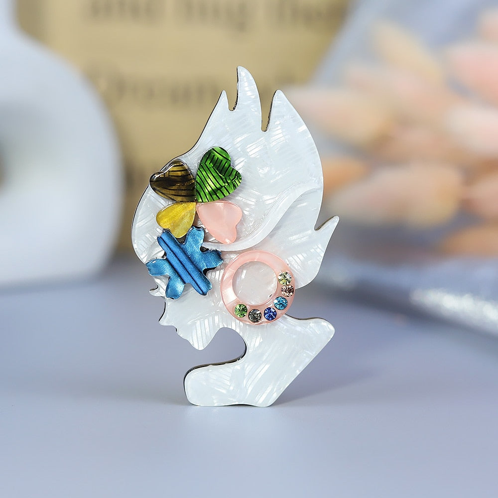 Woodland Pixie Handmade Acrylic Brooch