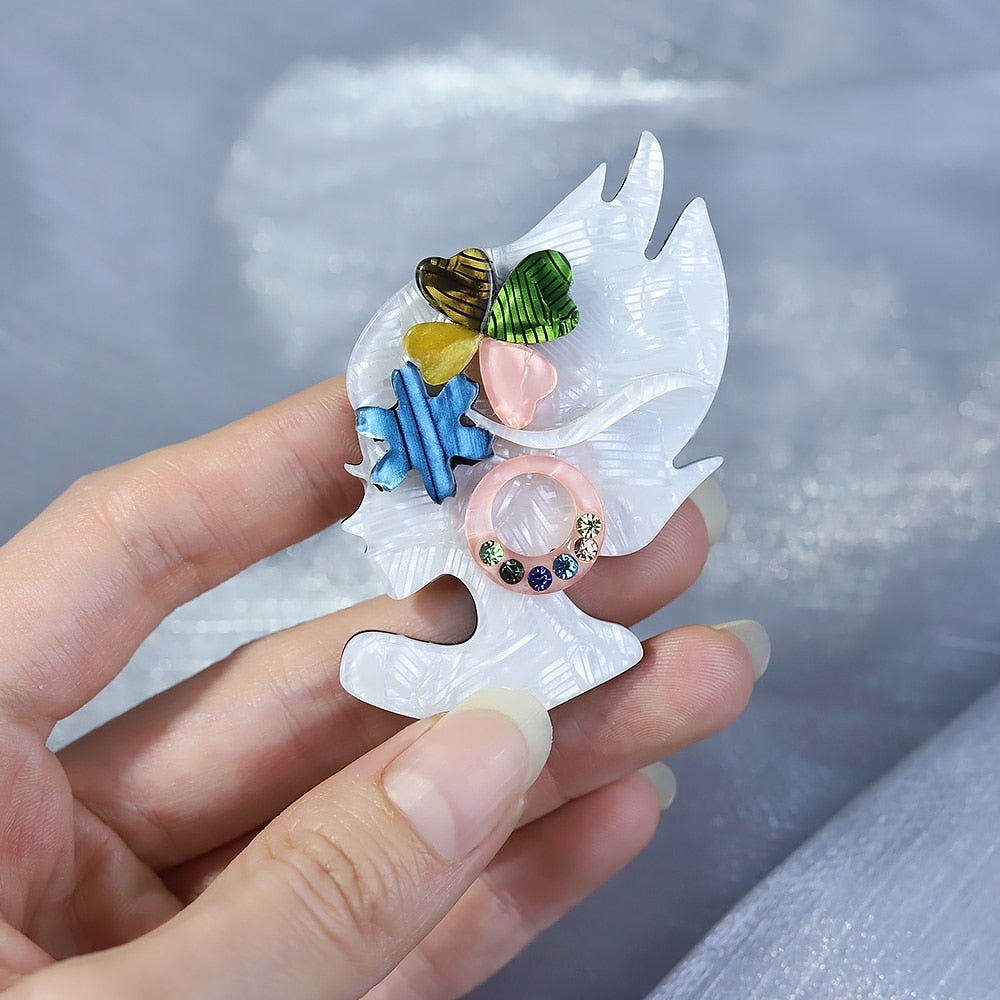 Woodland Pixie Handmade Acrylic Brooch