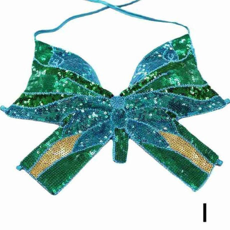 Butterfly Sequin Crop Tops