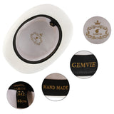 Tall White Top Hat 100% Wool Felt