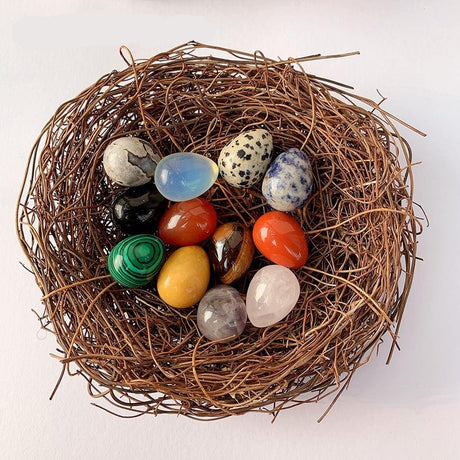12Pcs Natural Stone Mini Eggs - Woodland Gatherer Woodland Gatherer | Australian Online Gift Store | Gifts & Treasures | Special Occasions & Everyday Fun | Whimsical Treats | Costumes | Jewellery | Fashion | Crafting DIY | Stationery | Boho Festival Fashion | Home Decor & Fittings     Afterpay Available Paypal Available Humm Available Worldwide Shipping Available