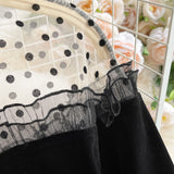 Vintage Black Va-Va Velvet Trumpet Dress
