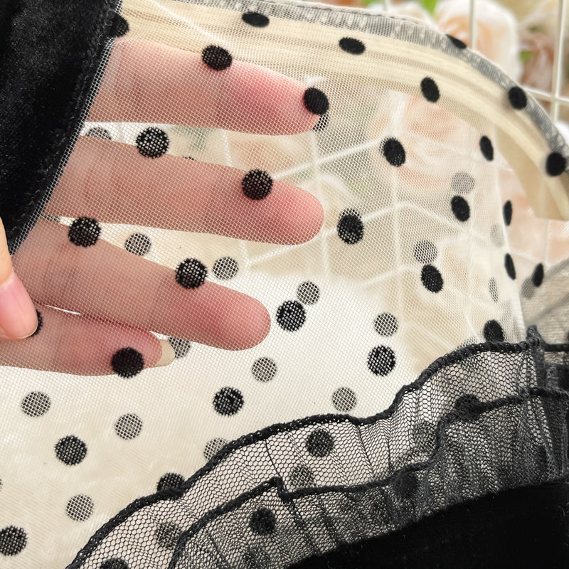 Vintage Black Va-Va Velvet Trumpet Dress