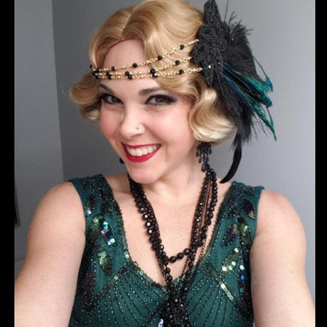 1920s Headpiece Green Feather Flapper Headband Great Gatsby Headdress - Woodland Gatherer Woodland Gatherer | Australian Online Gift Store | Gifts & Treasures | Special Occasions & Everyday Fun | Whimsical Treats | Costumes | Jewellery | Fashion | Crafting DIY | Stationery | Boho Festival Fashion | Home Decor & Fittings     Afterpay Available Paypal Available Humm Available Worldwide Shipping Available