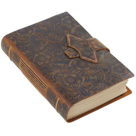 Hand Made Genuine Leather Journal Thick Kraft Paper Notebook 400P