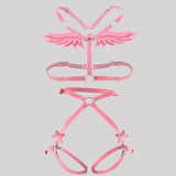 Angel Wing Leather Harness Cage Belts