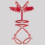 Angel Wing Leather Harness Cage Belts