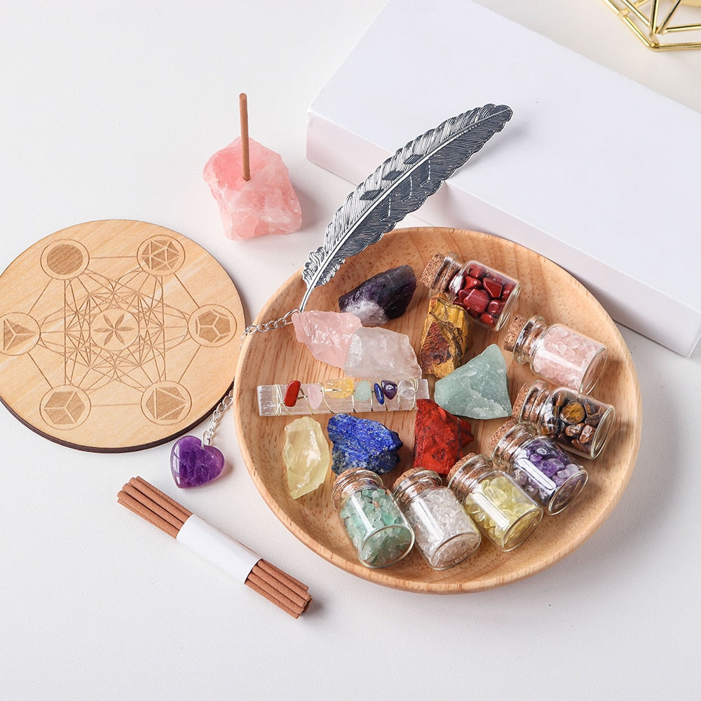 The Healer's Set - 7 Chakra Raw Stone Gift Box Set