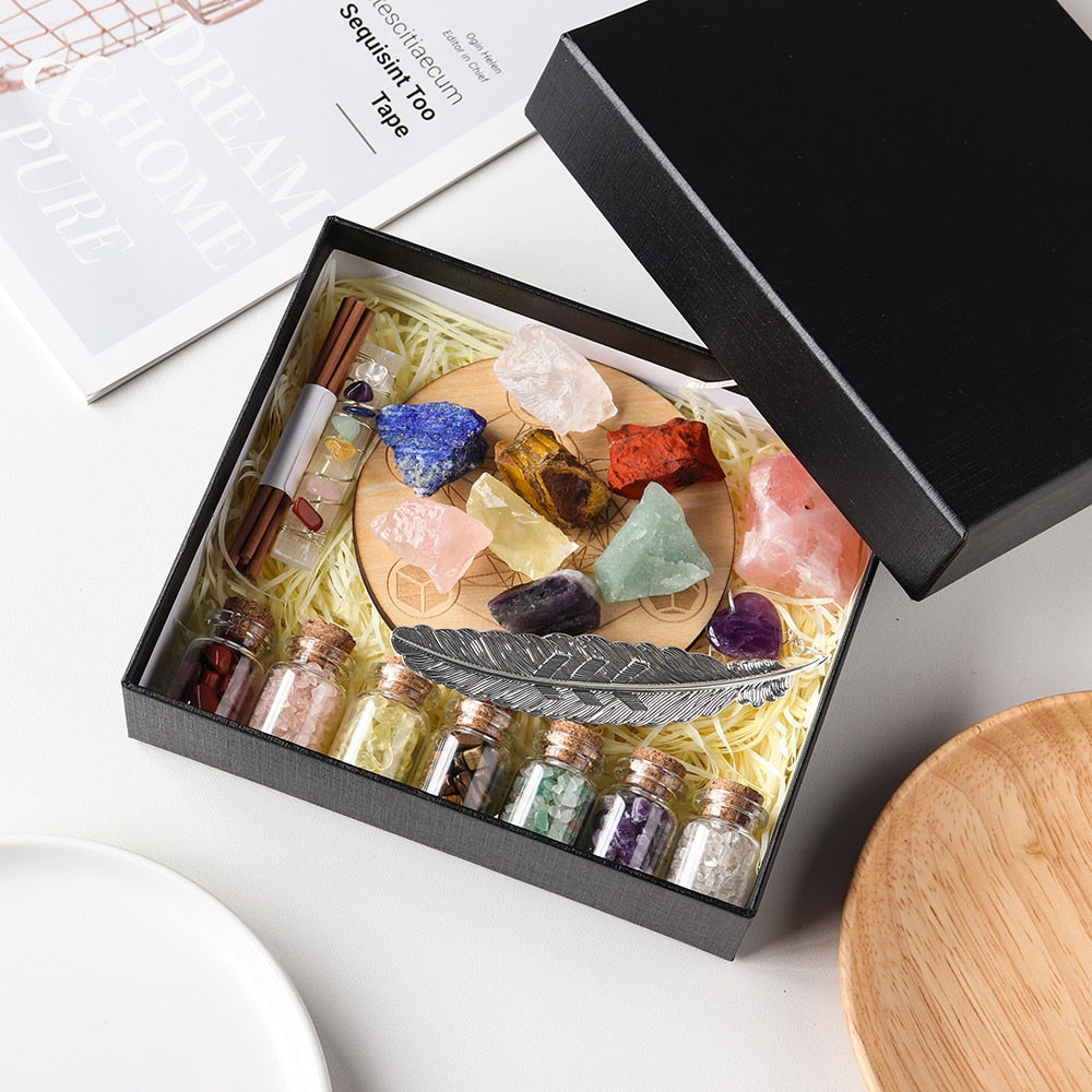 The Healer's Set - 7 Chakra Raw Stone Gift Box Set