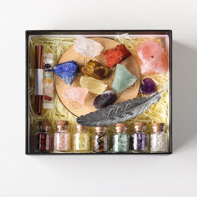 The Healer's Set - 7 Chakra Raw Stone Gift Box Set