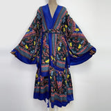 Bold Blue Kimono Kaftan Abaya Dress