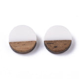 50Pcs Natural Wood Resin Cabochons Charm For Bracelet Earring DIY Jewellery Making