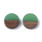 50Pcs Natural Wood Resin Cabochons Charm For Bracelet Earring DIY Jewellery Making