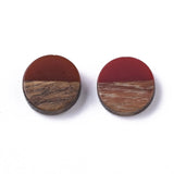50Pcs Natural Wood Resin Cabochons Charm For Bracelet Earring DIY Jewellery Making